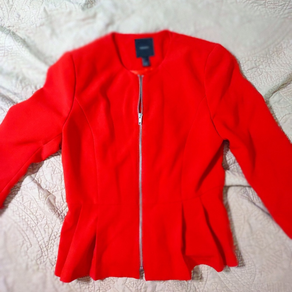 Candy Apple Red Peplum Jacket